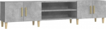 vidaXL TV-kapp 4 kambrit 4 uksega TV-kapp Lowboard elutuppa magamistuppa TV-plaat Sideboard betoonist halli puidu materjaliga