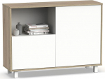 briebe elutoa kabinet K&uuml;lgmine s&ouml;&ouml;gikapp Buffet 2 uksega 1 riiul 82,5 K x 112 S x 33 S cm Kitsas kaasaegne disain Nova Valge Kambriumi Tamm