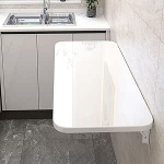 Wandmontierter, klappbarer schwimmender Tisch - platzsparender Klapptisch f&uuml;r kleine R&auml;ume, ideal f&uuml;r K&uuml;che, W&auml;sche, kompaktes Design und effiziente Raumnutzung