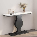 Generisch "Konsolentisch im Mid-Century-Modern-Landhausstil - Schmaler Beistelltisch mit Marmorplatte f&uuml;r Wohnzimmer, Flur und Eingangsbereich - Stabiles Gestell und stilvolles Design"