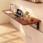 Klapptisch Platzsparender, an der Wand montierter Klapptisch f&uuml;r K&uuml;che, B&uuml;ro und Waschk&uuml;che. Vielseitiger schwebender Schreibtisch mit faltbarem Design f&uuml;r Arbeitszimmer und Schlafzimmer, id