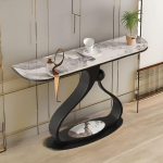 Tropfenf&ouml;rmiger Eingangstisch, platzsparendes Design f&uuml;r schmale Flure und Wohnzimmer