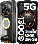 DOOGEE Fire 7 Pro v&auml;litingimustes kasutatav mobiiltelefon ilma lepinguta 1200LM Dual Camping Lamp AI 5G, 13000mAh, Outdoor Smartphone Android 15, 32GB + 256GB, 6,6-tolline HD + 64MP, Octa Core, 3 kaardipesa / Face ID / OTG / NFC