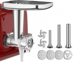 GVODE Lihameski tarvikud Bosch MUM58720 toiduprotsessorile, sobivad Boschi multifunktsionaalsetele robotitele, sisaldab 3 vorstide t&auml;itmistoru ja 4 t&uuml;&uuml;pi jahvatusplaati