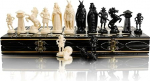 "VIKINGS" DECORATIVE CHESS SET 42X42! STUNNING CHESSBOARD UNUSUAL PIECES!