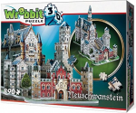 Wrebbit 3D Neuschwanstein Castle 3D Puzzle, Multicolor