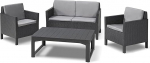 Allibert Chicago Lounge Set Graphite/Cool Grey