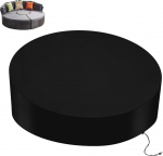 Joparri Sun Island Cover, Waterproof, Round Protective Cover with Adjustable Lashing Strap, Protective Film, Sun Island Tear-Resistant, Winterproof, UV Resistant, 230 x 90 - 50 cm