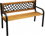 Unbekannt Wood/Metal Bench Castle, Back with Hard Plastic Insert Size Approx. L 120 x W 52 x H 74 cm Maximum Load 240 kg