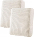 H.VERSAILTEX Super Stretch individuaalne istmepadi diivanikatted diivanipadjad katab Slipcover Sets paks Jacquard tekstuurne Twill kangas (2 tk keskmise diivanipadja katted, elevandiluu)