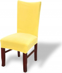 Fashion&middot;LIFE Chair Covers, Set of 6 Covers for Dining Room Chairs, Elastic, Modern, Universal Protector, Washable, Acquard Chair Covers, Washable for Home, Light Yellow