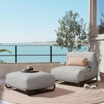Grand Patio Bean Bag diivan, lugemistool, hiiglaslik p&otilde;randasohva koos seljatoe ja istmepatjaga, XXL, ilmastikukindel aeda, r&otilde;dule ja terrassile.