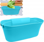 PLASTIFIC K&ouml;&ouml;gikapi sahtli uksekorvi rippuv pr&uuml;gikasti hoiukorv t&uuml;rkiissinine 31 x 17.5 x 13cm