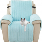 SHUOJIA Stretch-kate lamamistoolile, t&auml;ielik tugitooli kate, Jacquard Pluus, 1-kohaline tugitooli kaitsja lamamistoolile, diivanikate teleritoolile, lamamistoolile (sinine)