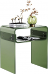 solaround Acrylic Side Table Bedside Table Transparent U Shape Table for Bedroom Living Room 40 x 30 x 50 cm (Green)
