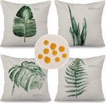 Cirzone padjakate 45 x 45 cm, 4 &otilde;uepadja komplekt, ilmastikukindel linane, Boho dekoratsioon elutuppa, aeda, r&otilde;dule.