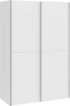 FORTE OZZULA garderoobikapp 120, garderoobikapp, valge, l&uuml;kanduksega garderoobikapp, magamistoa garderoobikapp, kaasaegne 2 uksega riiulite ja riidekorraga, 120 cm lai x 190,5 cm k&otilde;rge x 61 cm s&uuml;gavus