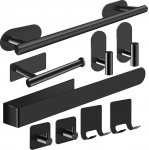 R&auml;tikuhoidja ilma puurimata 9 t&uuml;kki r&auml;tikuhoidja vannitoa r&auml;tikuhoidja must r&auml;tikuhoidja seina vannitoa tarvikute komplekt, r&auml;tikuhoidja k&ouml;&ouml;gi r&auml;tikuratas ilma puurimata