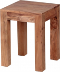 FineBuy K&otilde;rvallaud t&auml;ispuidust 35 x 35 cm elutoa laua disain pruun maamaja stiilis kohvilaud V&auml;rvide valik pruun