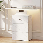 Konsoollaud sahtlitega 80 cm lai, konsoolkapp pistikupesa ja LED-iga, kitsas koridorilaud, k&uuml;ljelaud, kaasaegne diivanilaud hoiuruumiga koridori, elutuppa, magamistuppa (valge marmorne v&auml;limus)