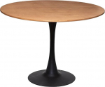 Atmosphera Elias Dining Table Metal and Wood Diameter 100 cm Multi-Coloured