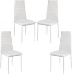 S&ouml;&ouml;gitoa toolide komplekt, S&ouml;&ouml;gitoa toolid Modern, kunstnahast kate, k&otilde;rge seljatugi, mugav s&ouml;&ouml;gitoa tool, kunstnahast tool, SGS testitud (valge F, 4)