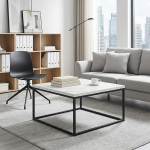 CENSI marmorist kohvilaud ruut 30" kaasaegne puidust metallist kohvilaud elutuppa