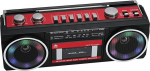 Kaasaskantav kassetim&auml;ngija Boombox AM/FM/SW Radio Stereo, kassetim&auml;ngija salvestaja, MP3 Bluetooth USB RGB tuled TF kaart (punane)