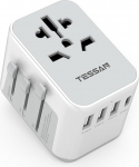 TESSAN reisiadapter maailmas, universaalne reisipistik 3 USB A ja 1 USB C, rahvusvaheline pistikupesa adapter, universaalne adapter Inglismaa, USA, Jaapan, Tai, Austraalia, reisiadapter, reisiadapter