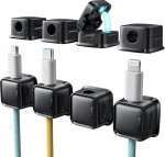 Kabel-Organizer-Halter, 8 St&uuml;ck, magnetische Schreibtisch-Kabel-Clips, verstecken Sie Handy-Ladekabelhalter, stark haftender Draht-Ladekabelhalter f&uuml;r Nachttisch, K&uuml;chenger&auml;te, B&uuml;robedarf