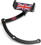 Bruce & Shark mobiiltelefoni hoidja metallist materjalist stabiilne Union Jack Look auto telefoni flip hoidja sobib Mini Cooper R55 R56 F54 F55 Punane ja sinine