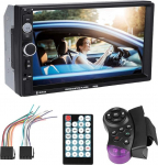 Double Din autostereo 7-tolline HD puuteekraaniga MP5-m&auml;ngija autoraadio koos tagumise vaatega kaameraga, mis &uuml;hildub enamiku nutitelefonidega, populaarne