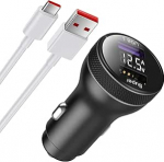 67 W sigaretis&uuml;&uuml;taja USB laadija Xiaomi Turbo laadimiseks, USB autolaadija Dual Port koos USB Type C laadimiskaabliga autolaadija Xiaomi 15T Pro 15 14 Ultra 12 Redmi Note 14 13 12Pro jaoks