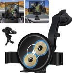 CUBTEM mobiiltelefoni hoidja auto koos laadimisfunktsiooniga, 15 W Qi Double Coil traadita autolaadija kiirlaadija mobiiltelefoni hoidja auto magnet Samsung Galaxy Z Fold 6/5/4 iPhone'ile Huawei'ile
