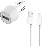 2GO autolaadija komplekt 2 tk USB Lightning'ile
