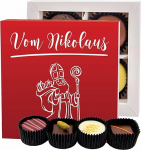 Hallingers Vom Nikolaus - Manufaktur Chocolates Christmas Gift K&auml;sitsi valmistatud ilma alkoholita peenestatud kakao&scaron;okolaadist (karbis) - Kingitusideed J&otilde;ulud ja kingitused Advendikalender | &Otilde;nnitlused T&auml;name F