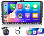 7-tolline Android autoraadio VW Golf 5 6 T5 Polo 6r Caddy Passat Touran Seat puuteekraaniga autoraadio traadita Carplay Android auto Bluetooth navigatsioon GPS peeglilink FM/RDS/EQ raadio WiFi tagurdamine