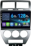 [6G + 128G, Octa-Core] - MSD Autoradio Jeep Compass 1 MK 2006-2010 | Android 15 GPS navigatsiooniradio | CarPlay Android auto roolijuhtimine Dual Band WiFi DSP DAB | Tagurduskaamera MIC | 2