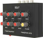 Fockety 7 b&auml;ndi graafiline ekvalaiser, kahe kanaliga auto audio ekvalaiser v&auml;ljundiga ja 3,5 mm sisendiga, 12 dB reguleeritav auto ekvalaiseri jaoks.