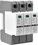 Heschen DC &uuml;lepingekaitse PV WR-T1T2-DC 3P 1000VDC In 20KA Iimp 7KA T1 + T2 t&uuml;&uuml;p tulekindel 35mm DIN r&ouml;&ouml;pa paigaldus CE loetletud