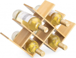 Navaris Wine Rack Bottle Rack Made of Bamboo &ndash; 43.5 x 10 x 29.5 cm Wooden Wine Bottle Holder &ndash; Holder Shelf Insert for Wine