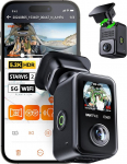 VANTRUE E360 5.2K Panorama Dash Cam auto eesmine siseruumides, Dual STARVIS 2 HDR 360&deg; Dash Cam, 1,54-tolline puuteekraan Dash Cam koos WiFi rakenduse, GPS, parkimisrežiimiga, max. 1TB, laiendatav (tagumine kaamera / kandev&otilde;ime).
