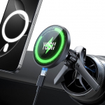 YOSH Mag-Safe Car Mount 15 W mobiiltelefoni hoidja auto laadimisfunktsiooniga, &uuml;mmarguse ventilatsiooni jaoks, &uuml;hildub Mercedes A/B/C/V/GLC/Sprinteriga, traadita laadija auto iPhone'ile, Mercedes Benzile