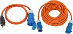 Brennenstuhl CEE 230 V Camping pikenduskaabel 25 m (H07RN-F 3G2.5 oranž) + Brennenstuhl Camping adapterkaabel kaitsva kontaktpistikuga ja CEE &uuml;hendusega (1,5 m kaabel oranž, H07RN-F 3G2.5)