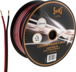 K&otilde;larikaabel 2x0,5 mm - Punane/must - 100 M spiraal CCA - Helikaabel, karbikaabel
