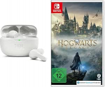 JBL Wave Beam juhtmevabad IP54 ja IPX2 veekindlad k&otilde;rvaklapid - k&auml;ed-vabad funktsioon ja 32-tunnine aku kestvus - Valges ja Hogwarts Legacy (Nintendo Switch)
