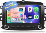 2G + 64G CAMECHO Android 13 autoraadio Fiat 500L 2013-2018 jaoks koos navigatsiooniga Traadita Carplay Android auto, 7-tolline Double DIN autoraadio Bluetooth RDS EQ WiFi'ga