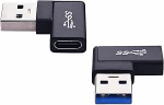Typ C Stecker USB C 90 Grad Adapter Stecker rechts Engel Typ C auf USB A 3.0 Stecker f&uuml;r mit Video Audio Ausgang f&uuml;r MacBook Pro, Samsung Note 9/S9/Note 8/S8, Huawei Mate 20 und mehr (must)