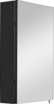 Croydex Dawley Single Door Cabinet, Bathroom Cabinets with Mirror, Stylish Matte Black Finish, Bathroom Mirror Cabinets, Wall Mounted, Two Adjustable Shelves, Easy Hanging 'n'