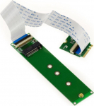 KALEA-INFORMATIQUE M.2 NGFF Riser Extension PCIe M Key AHCI v&otilde;i NVMe M2 SSD paigaldamiseks M2 E A Key porti koos 20 cm laiuse paindliku lintkaabliga